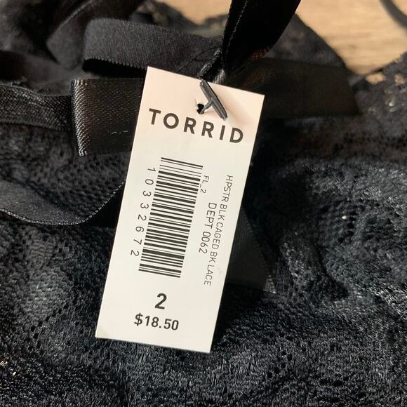 Torrid Size 2 Hipster Caged Back Black Lace Panties NWT! - Picture 3 of 5